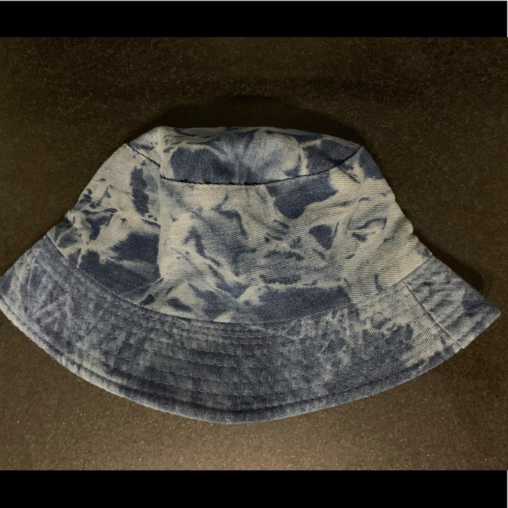 tie dye denim bucket hat